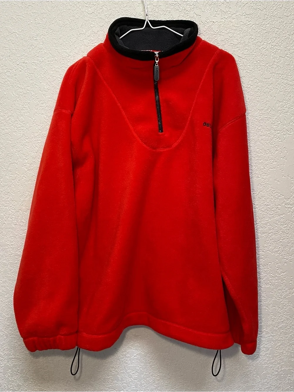 Vintage Ducati Shell Advance Pullover Men’s L Loose Fit Red Fleece Jacket Boxy